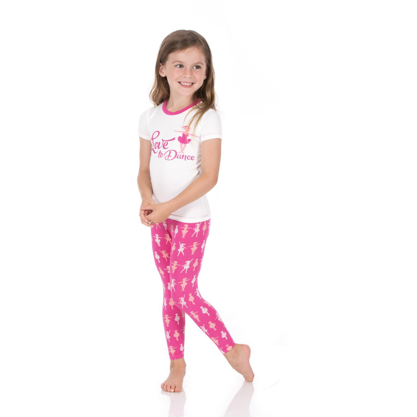 Calypso Ballerina Short Sleeve Graphic Tee Pajama Set