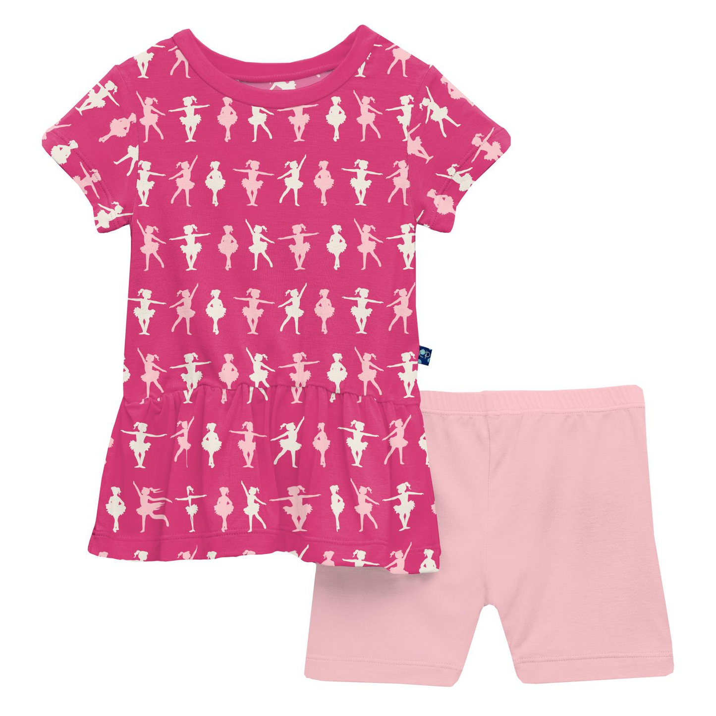 Calypso Ballerina Print Short Sleeve Playtime Outfit Set