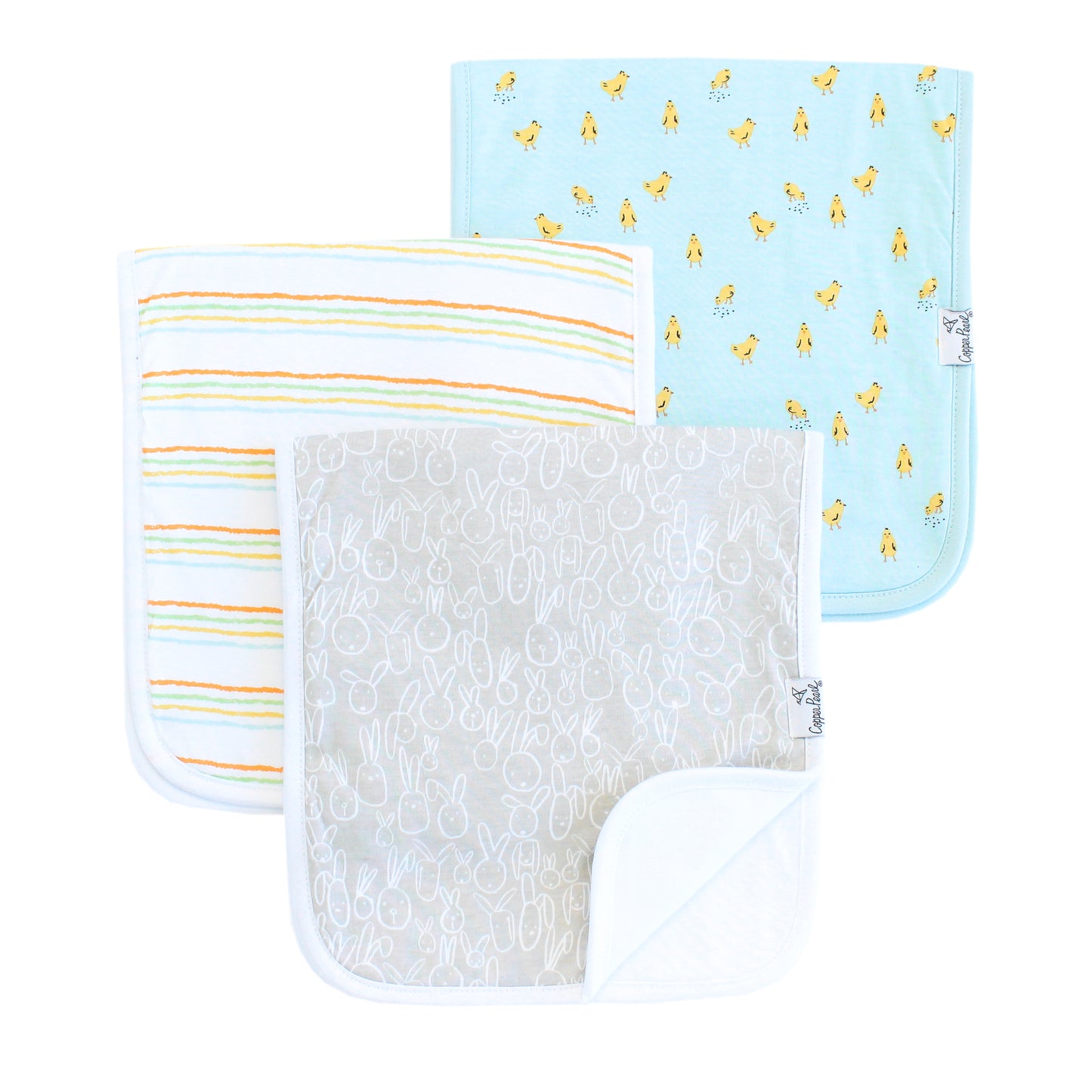 Copper Pearl Single Burp Cloth - Peter