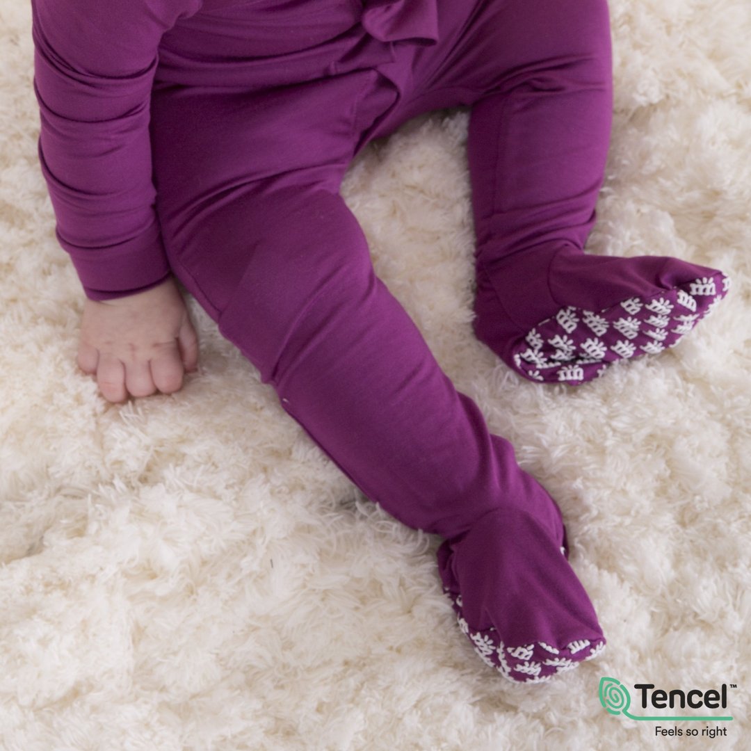 Modal Magnetic Footie - Solid Plum