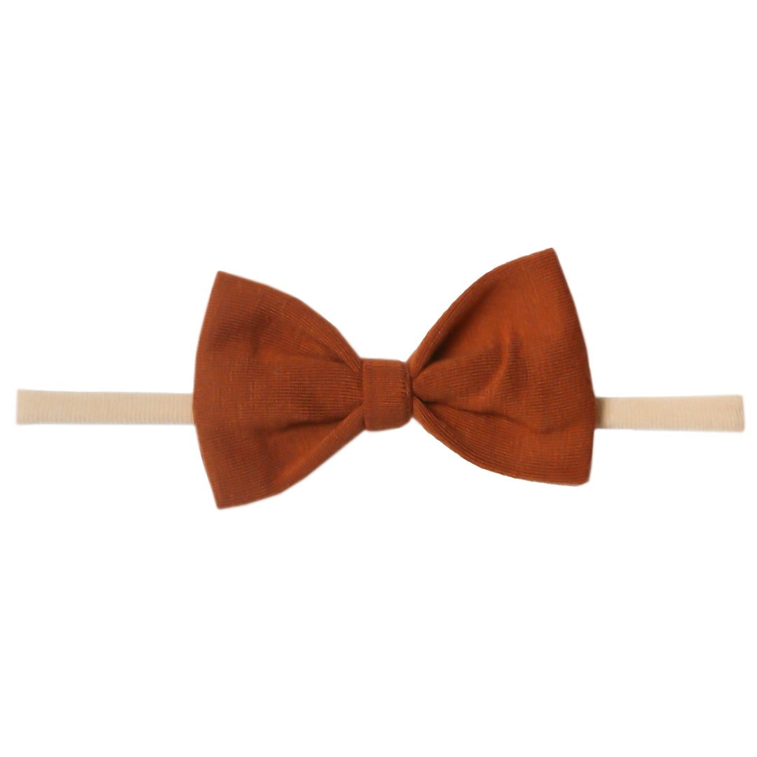 Copper Pearl Nylon Bowtie Headband - Powell
