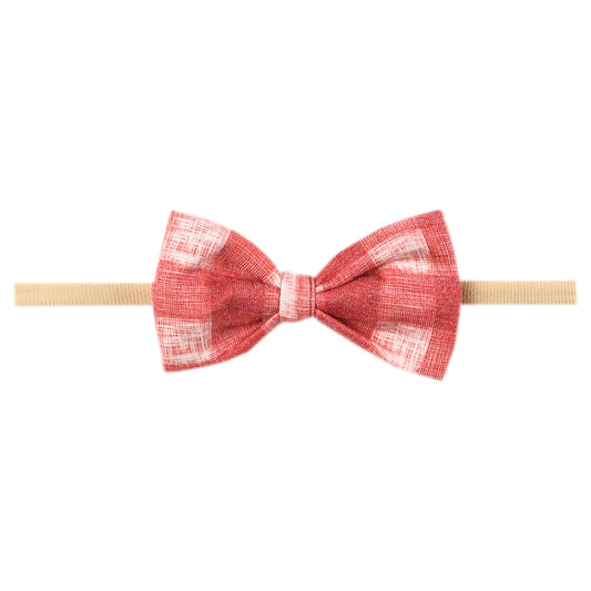 Copper Pearl Nylon Bowtie Headband - Ralphie