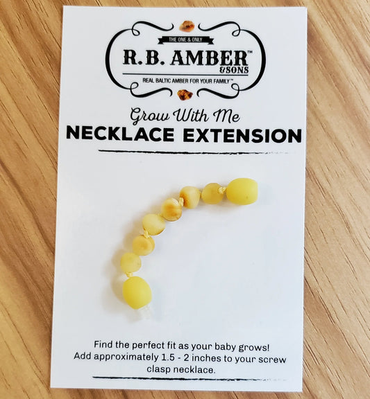 Raw Butter Baltic Amber Jewelry Extender