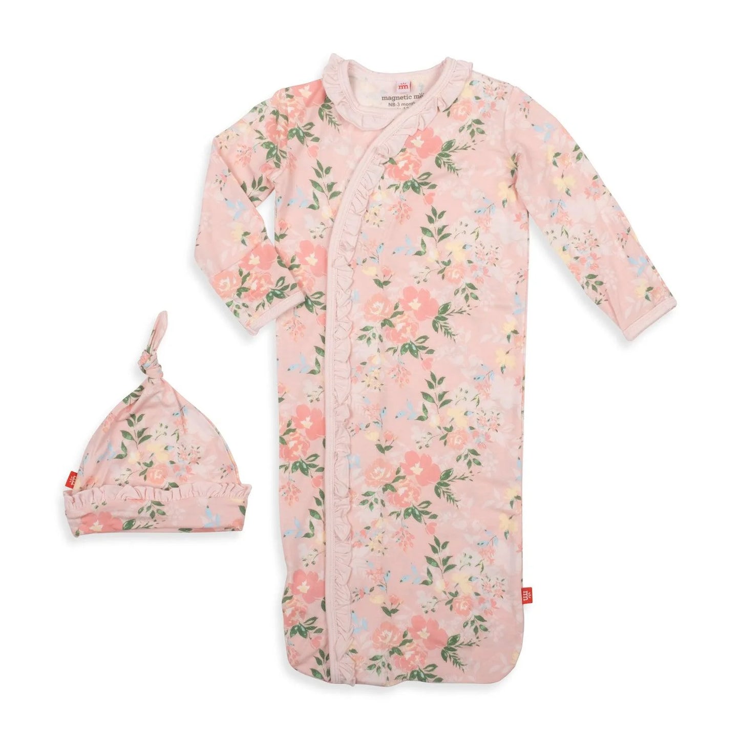 Ainslee Modal Magnetic Cozy Sleeper Gown + Hat Set