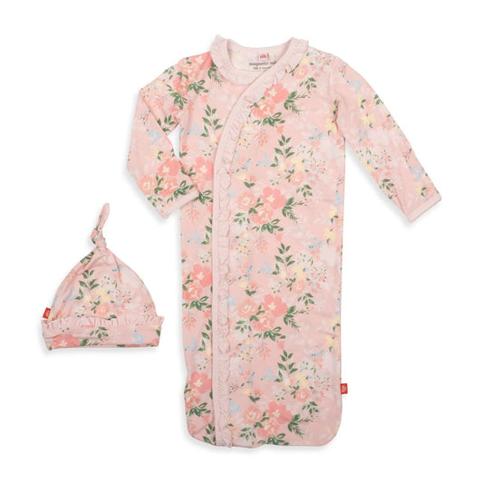 Ainslee Modal Magnetic Cozy Sleeper Gown + Hat Set