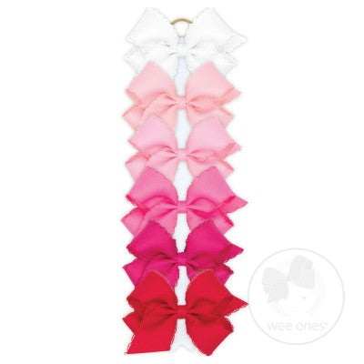 Medium Grosgrain Bow with Matching Moonstitch Edge