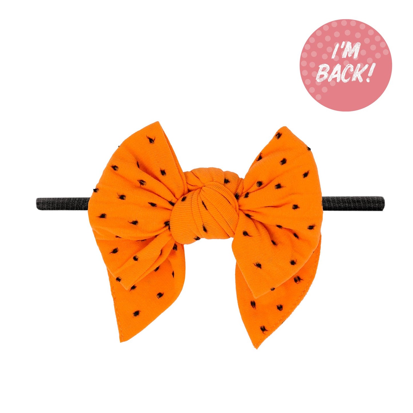 Shabby Deb Skinny - Orange w/ Black Dot