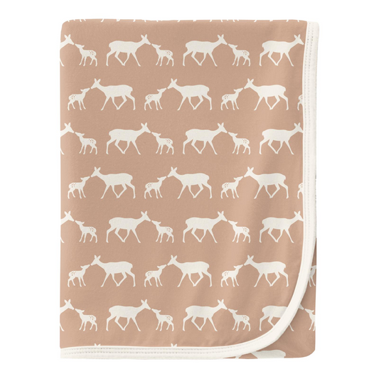 Doe and Fawn Print Swaddling Blanket