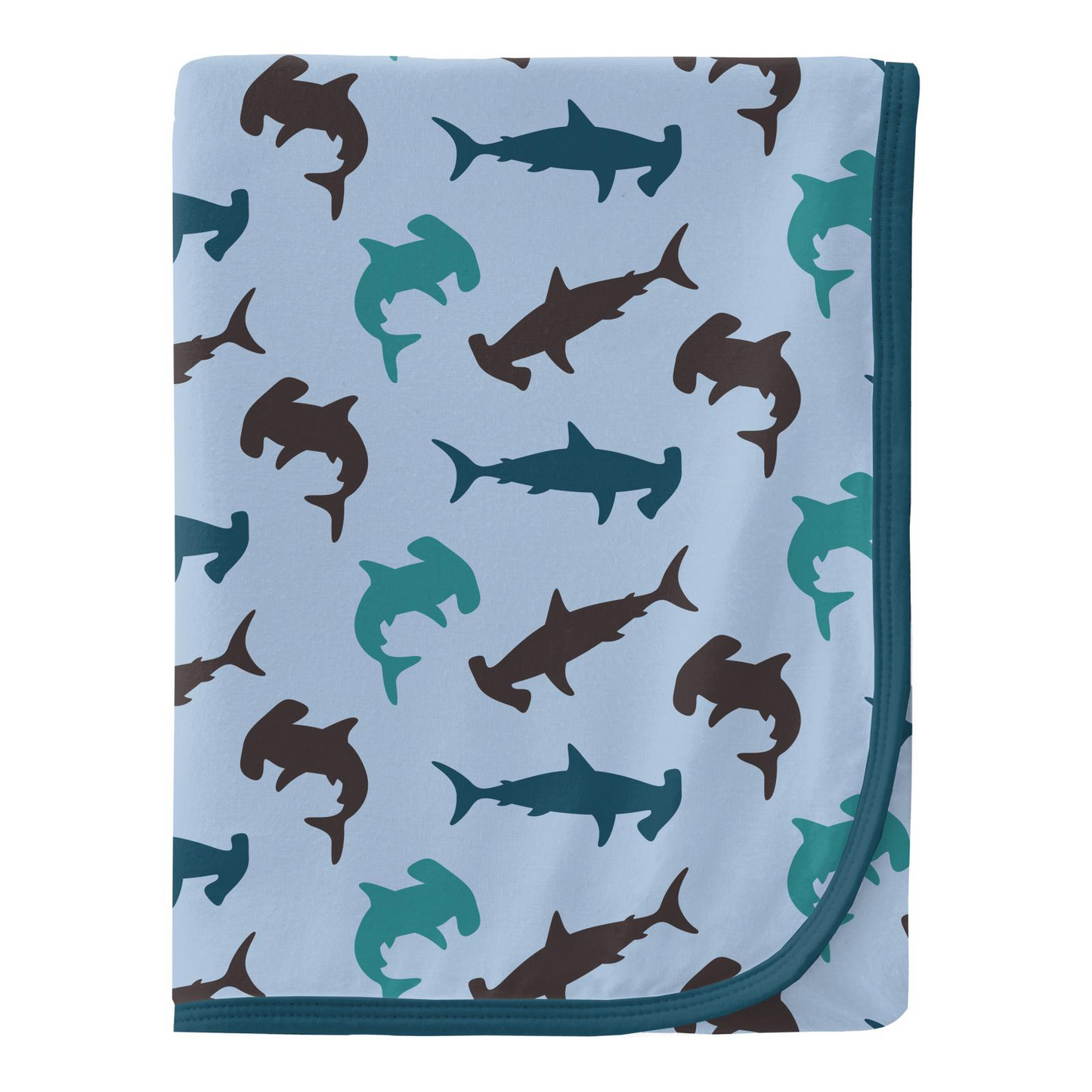 Pond Hammerhead Print Swaddling Blanket