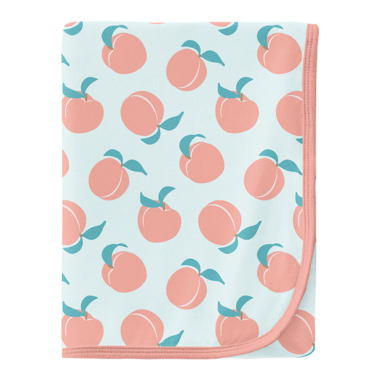 Print Swaddling Blanket in Fresh Air Peaches