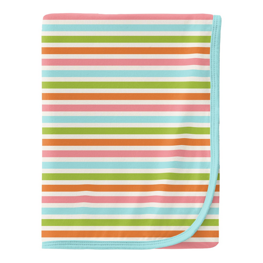 Print Swaddling Blanket in Beach Day Stripe