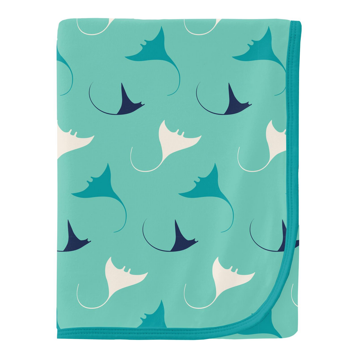 Print Swaddling Blanket in Glass Manta Ray