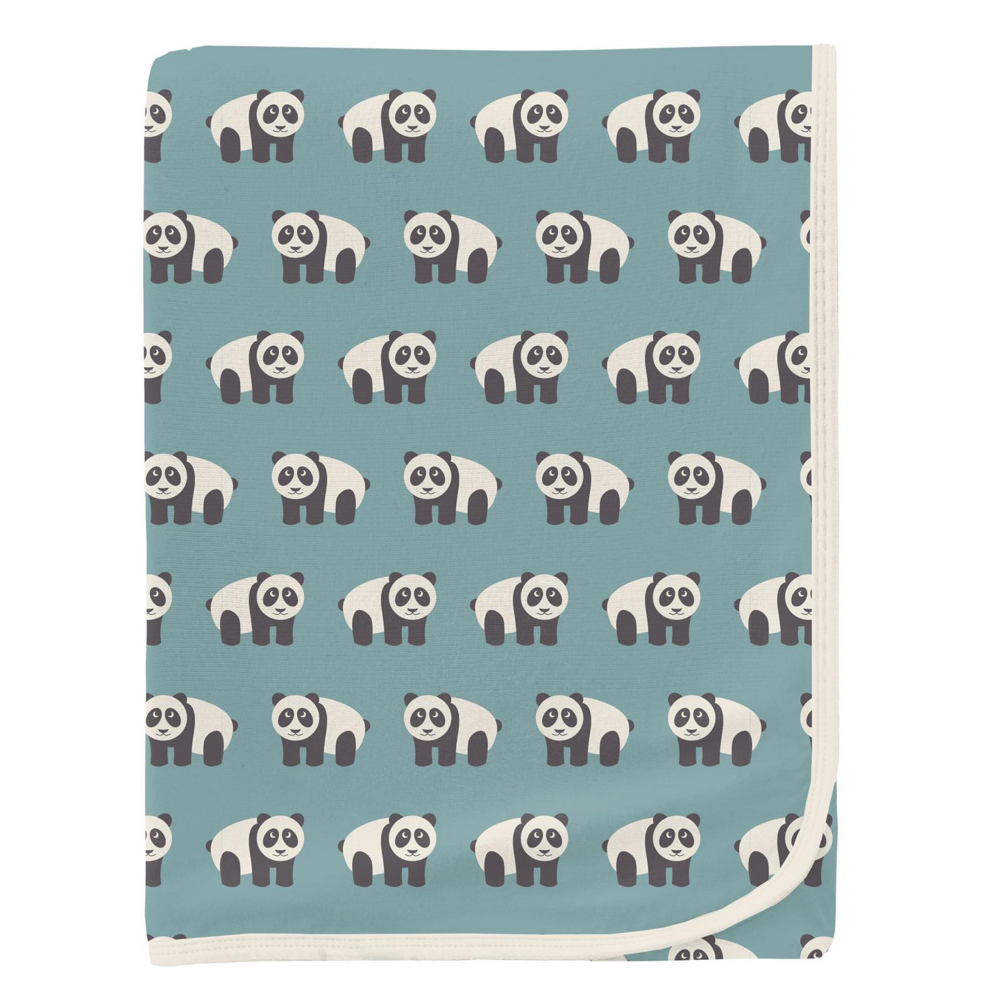 Jade Panda Print Swaddling Blanket