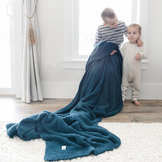 Nautical Blue Bamboni Extra Large Throw