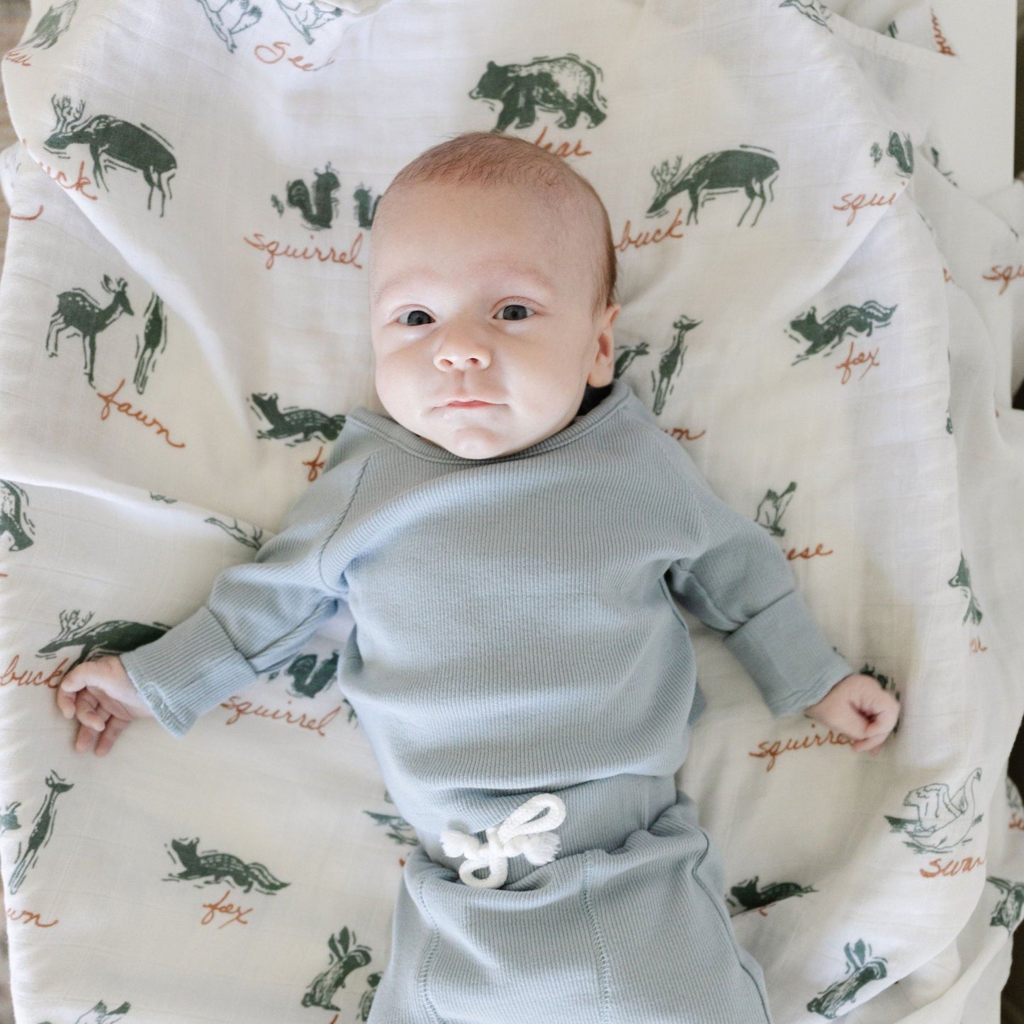 By Hope Lakewood Animals Bamboo Rayon Muslin Swaddle - Saranoni