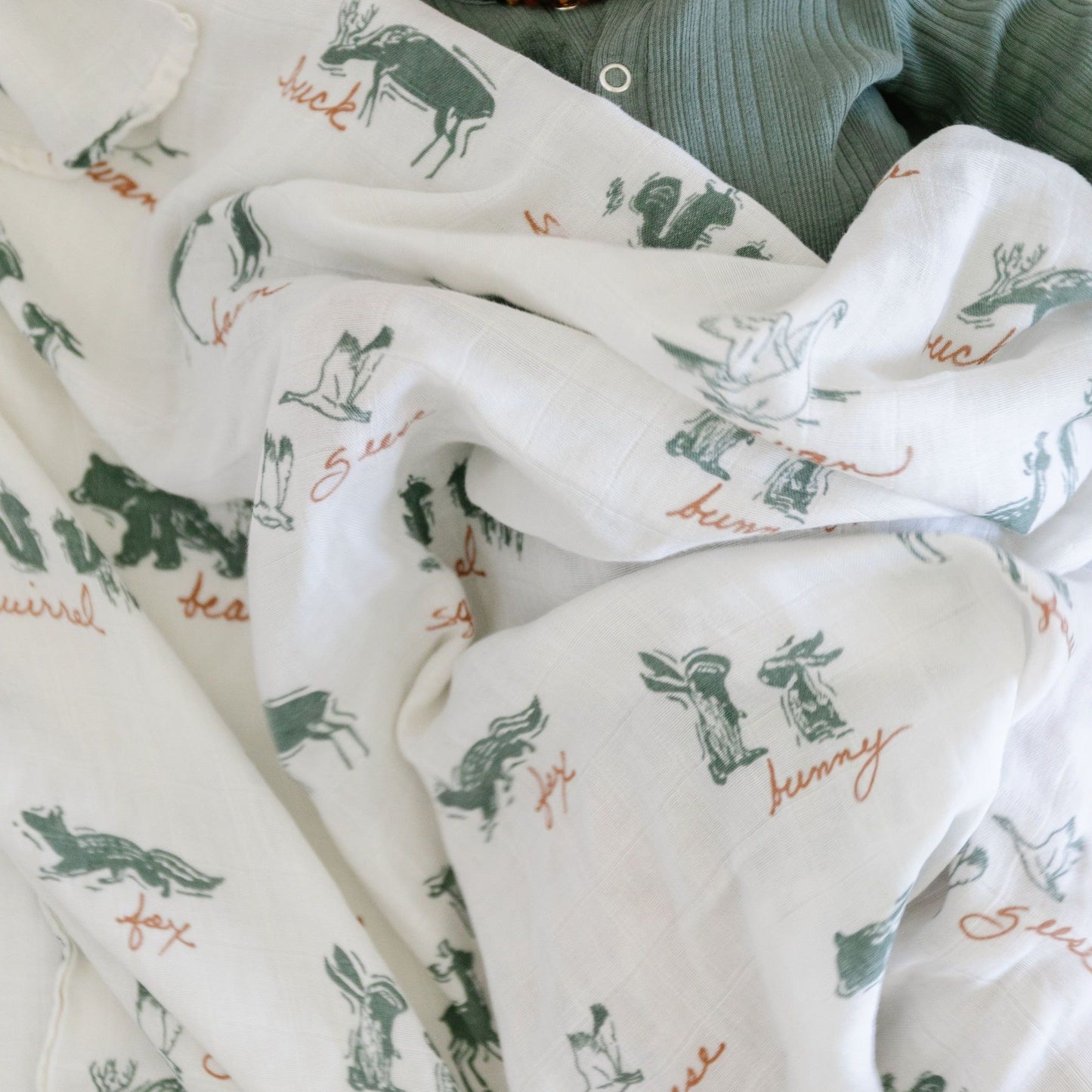 By Hope Lakewood Animals Bamboo Rayon Muslin Swaddle - Saranoni
