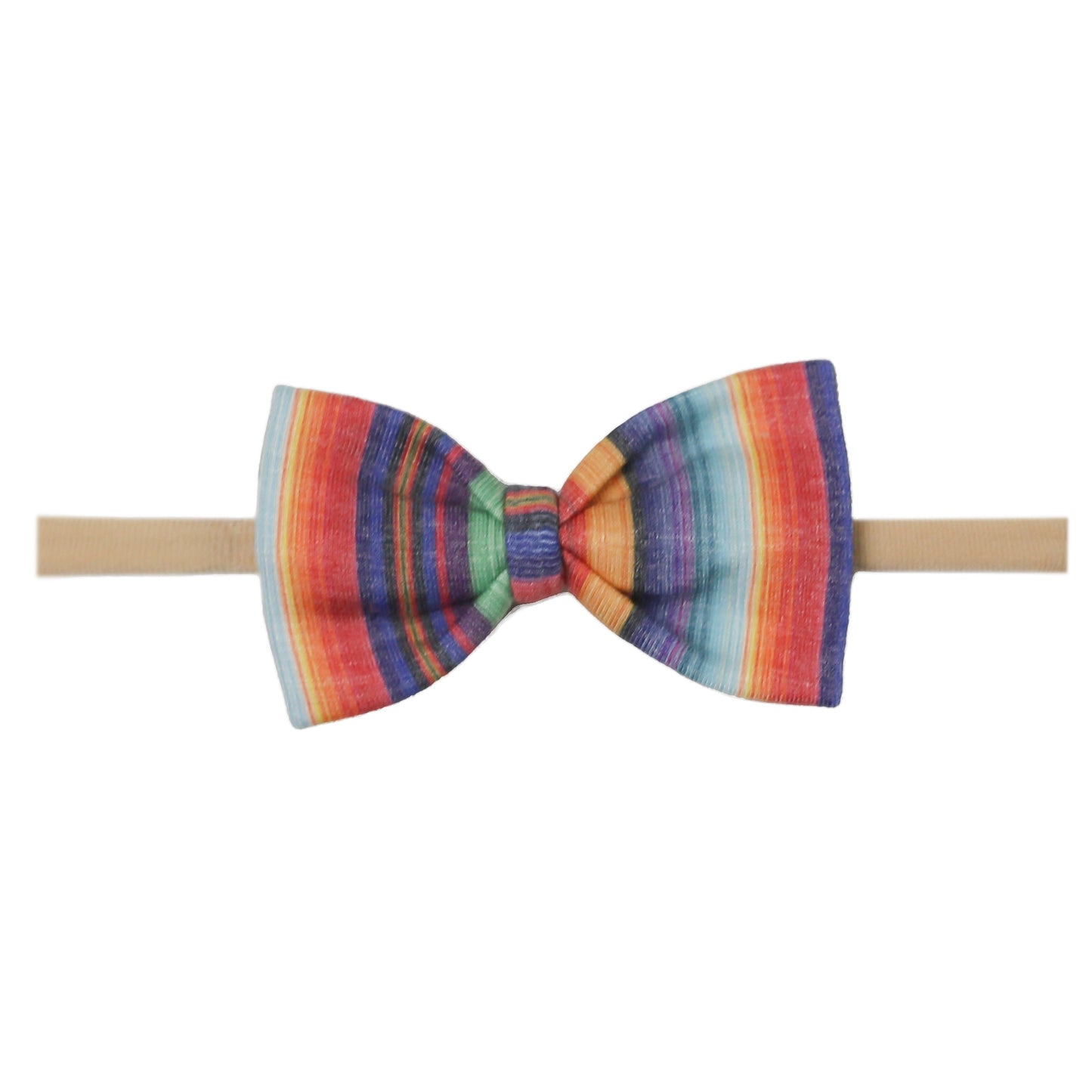 Copper Pearl Nylon Bowtie Headband - Serape