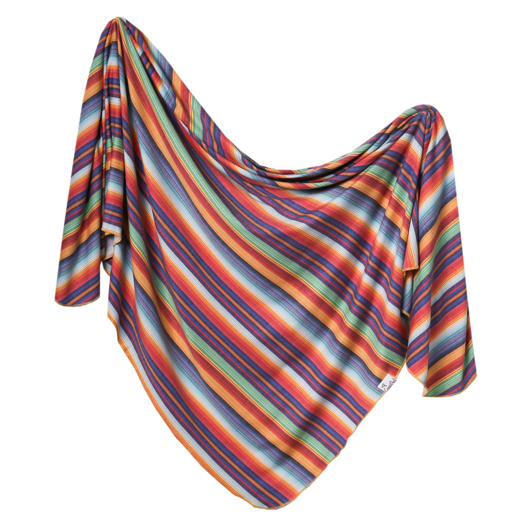 Copper Pearl Knit Swaddle Blanket - Serape