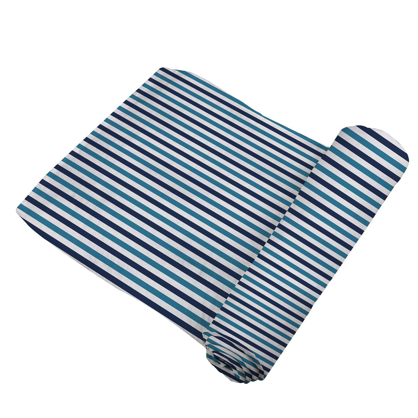 Blue and White Stripe Bamboo Muslin Swaddle Blanket