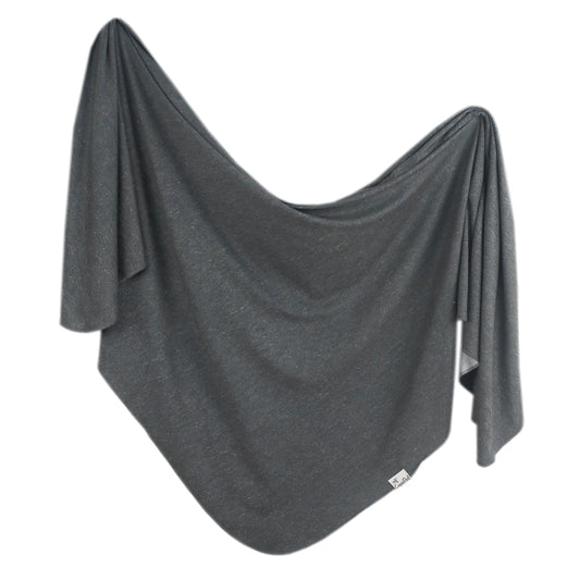 Copper Pearl Knit Swaddle Blanket - Slate