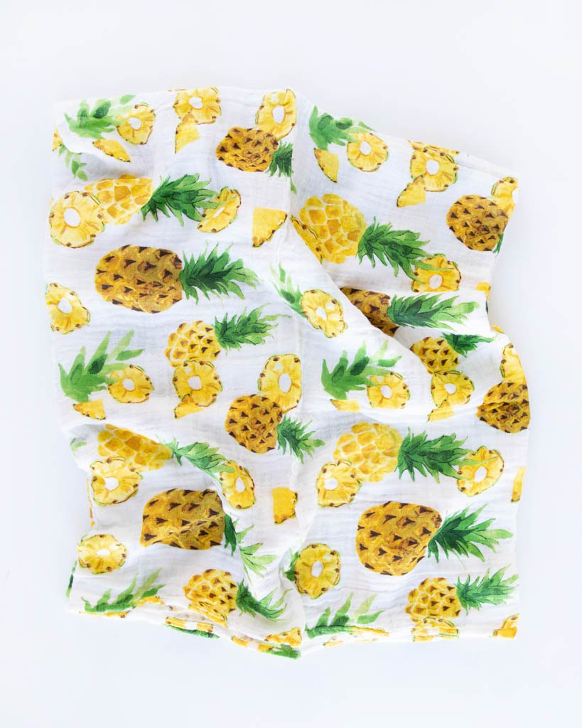 Fresh Pineapple Cotton Muslin Swaddle Blanket