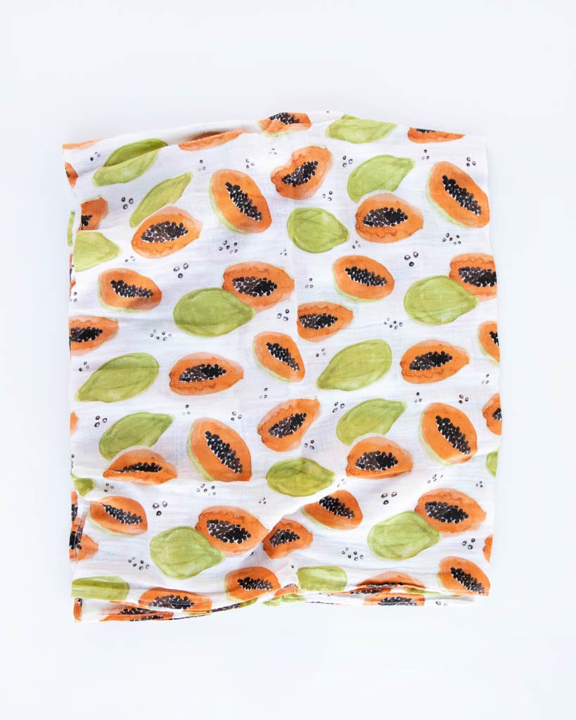 Papaya Cotton Muslin Swaddle Blanket