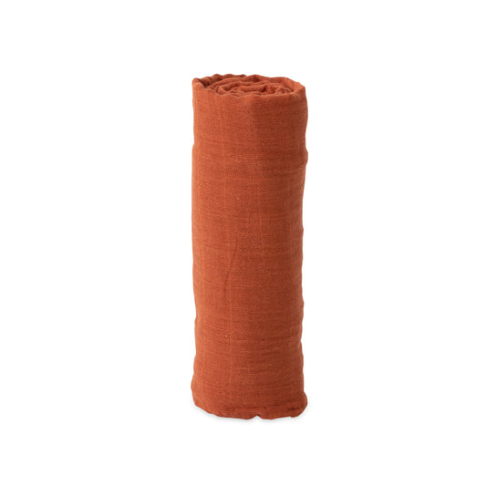 Rust Cotton Swaddle Blanket
