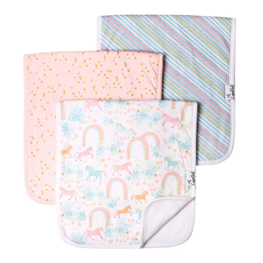 Copper Pearl Single Burp Cloth - Whimsy