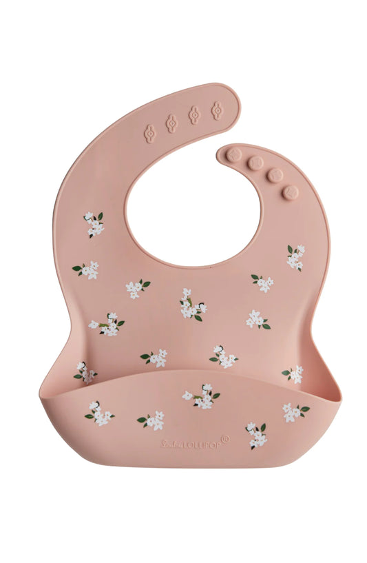 White Flower Silicone Bib - Loulou Lollipop