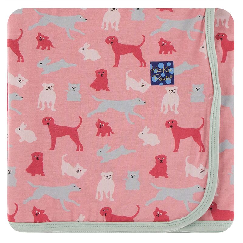 Kickee Pants Print Swaddling Blanket - Strawberry Domestic Animals