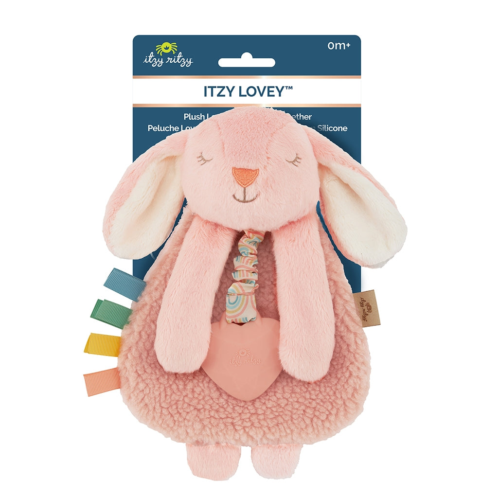 Ana the Bunny Plush Lovey with Silicone Teether