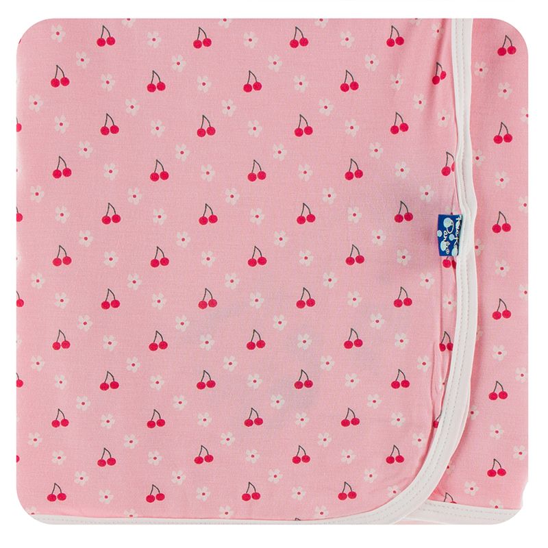 Print Swaddling Blanket - Lotus Cherries and Blossoms