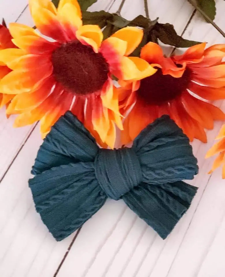 Daisy Bow - Deep Teal