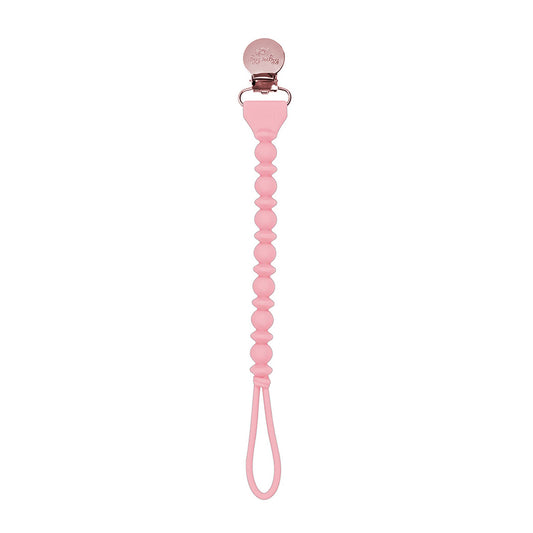 Sweetie Strap Pacifier Clip - Pink Beaded