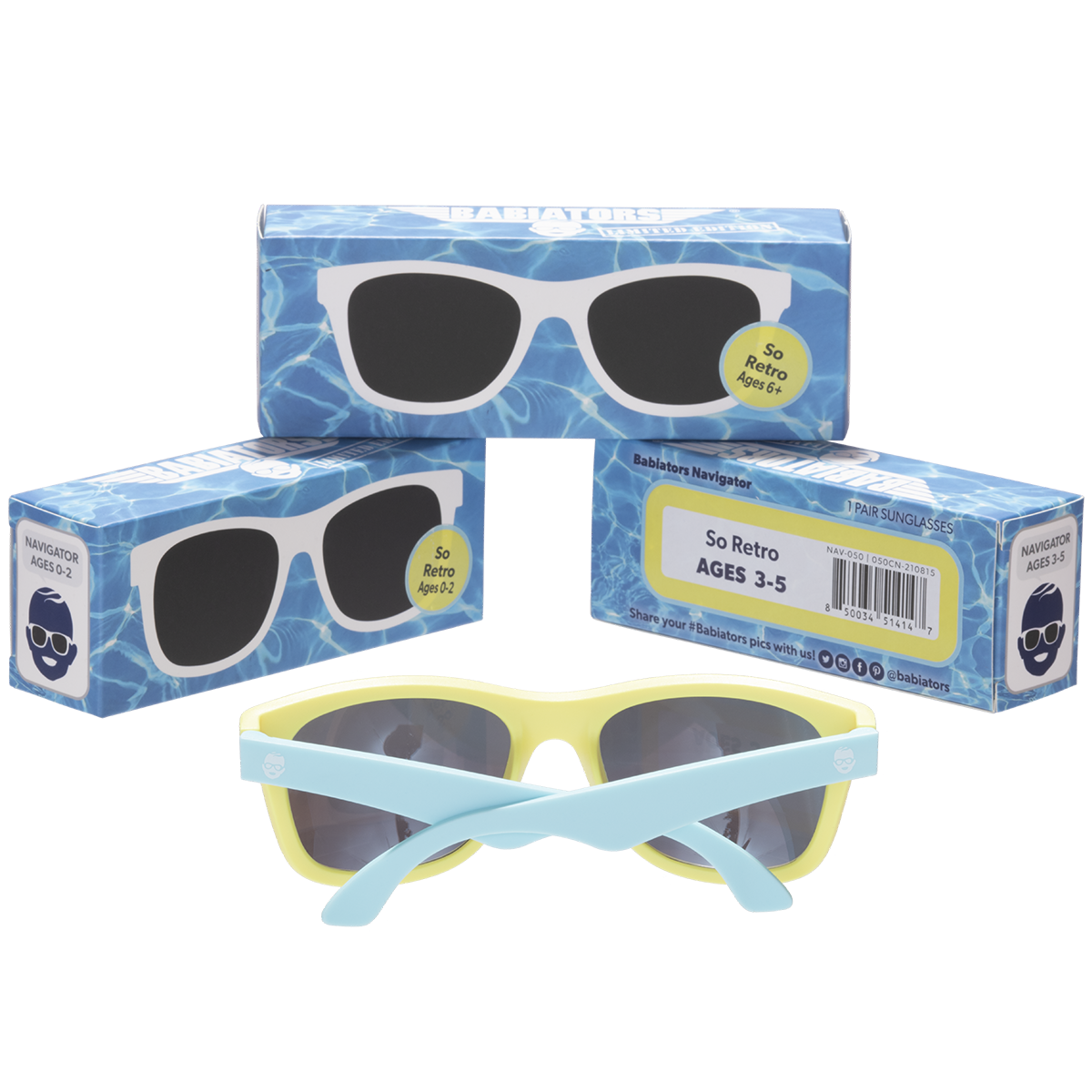 So Retro Two-Tone Navigator Sunglasses