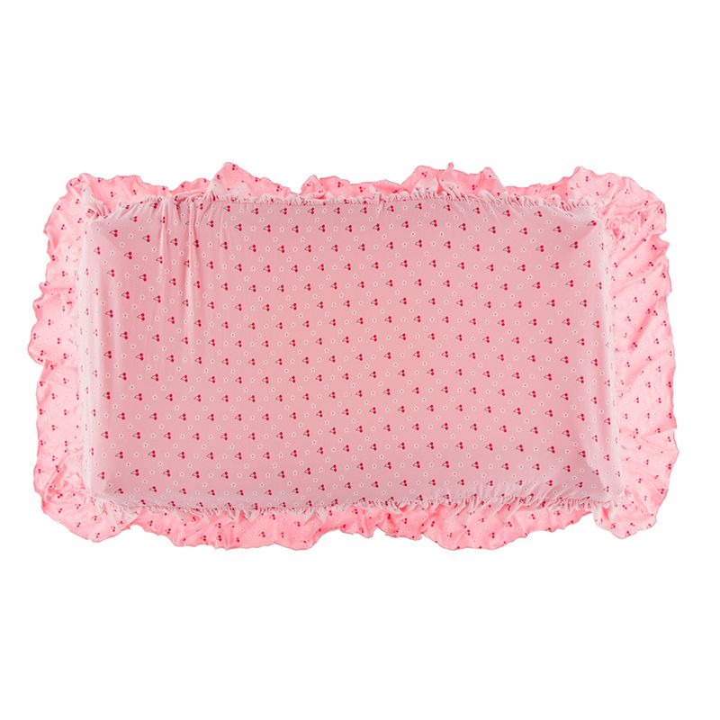 Ruffle Changing Pad Cover - Lotus Cherries and Blossoms