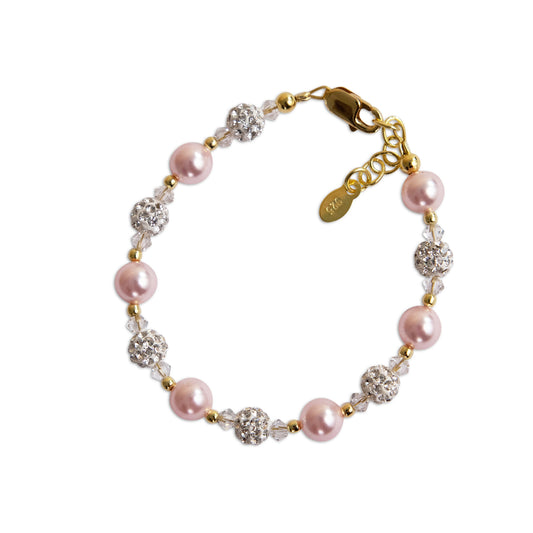 Vivian - 14K Gold Plated Pink Pearl Bracelet