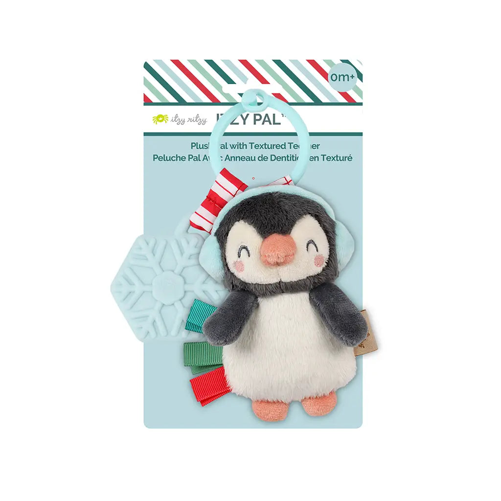 Holiday Penguin Itzy Pal Plush + Teether