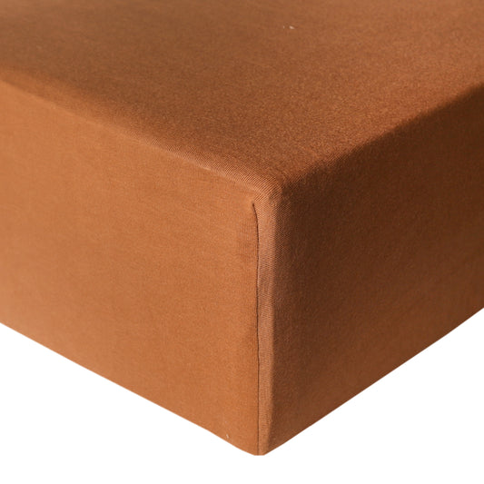 Copper Pearl Crib Sheet - Camel