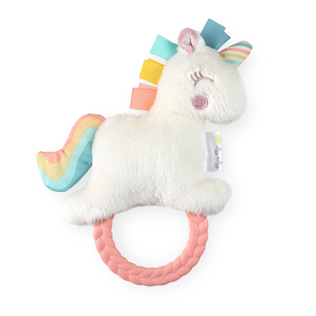 Unicorn Plush Rattle Pal with Teether