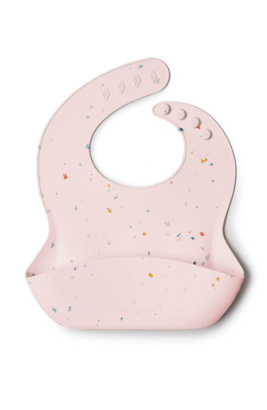 Blush Confetti Silicone Bib - Loulou Lollipop