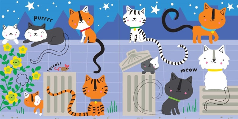 Usborne Baby's Very First Fingertrail Play Book - Cats and Dogs