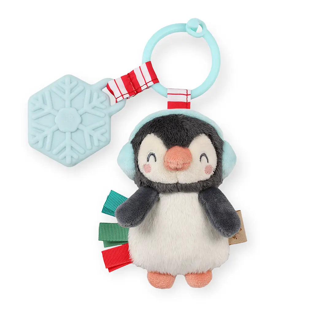 Holiday Penguin Itzy Pal Plush + Teether