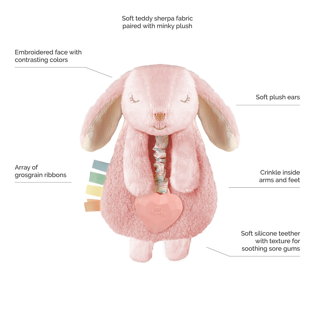 Ana the Bunny Plush Lovey with Silicone Teether