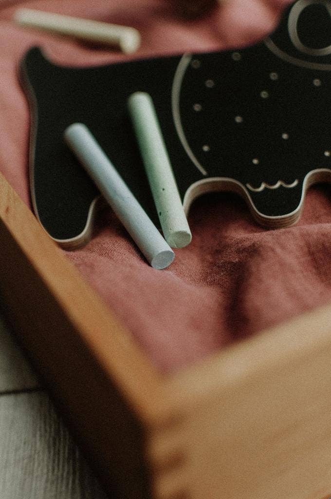 Dog Shaped Chalk Board with Chalk