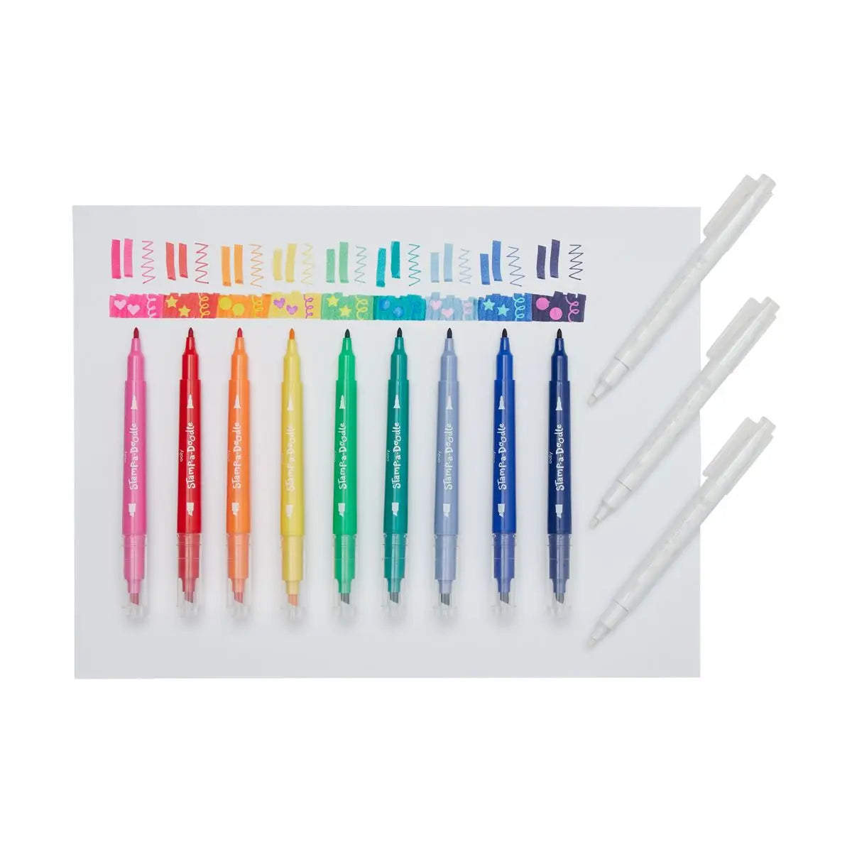 Stamp-A-Doodle Double-Ended Markets - Set of 12