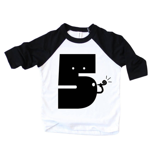 Mr. Five Birthday Shirt - Black