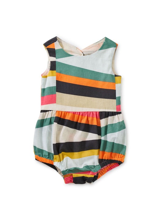 Peekaboo Back Baby Romper - Rug Chevron
