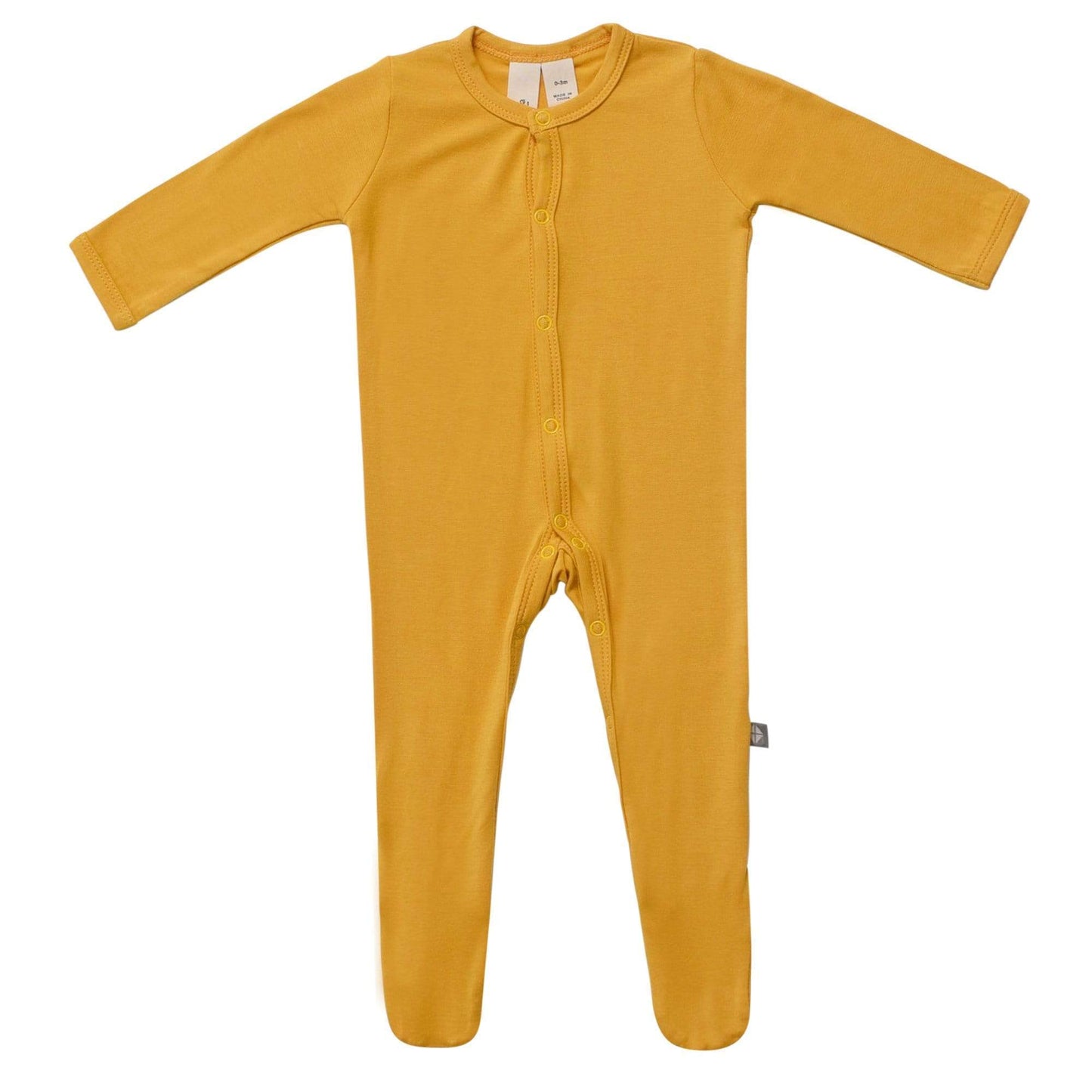 Kyte Baby Footie with Snaps - Mustard