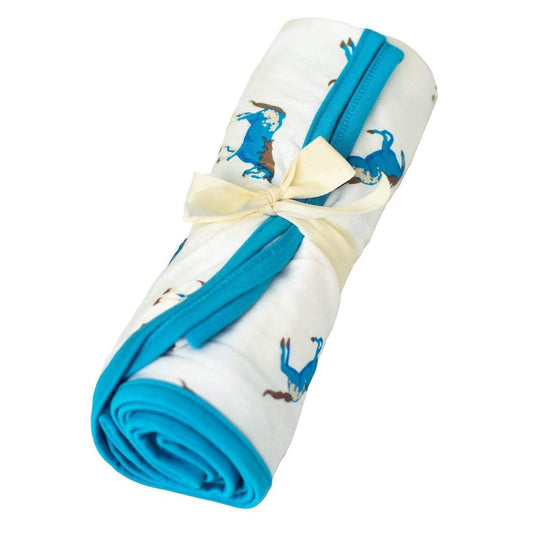 Printed Swaddling Blanket in Horse - Kyte Baby